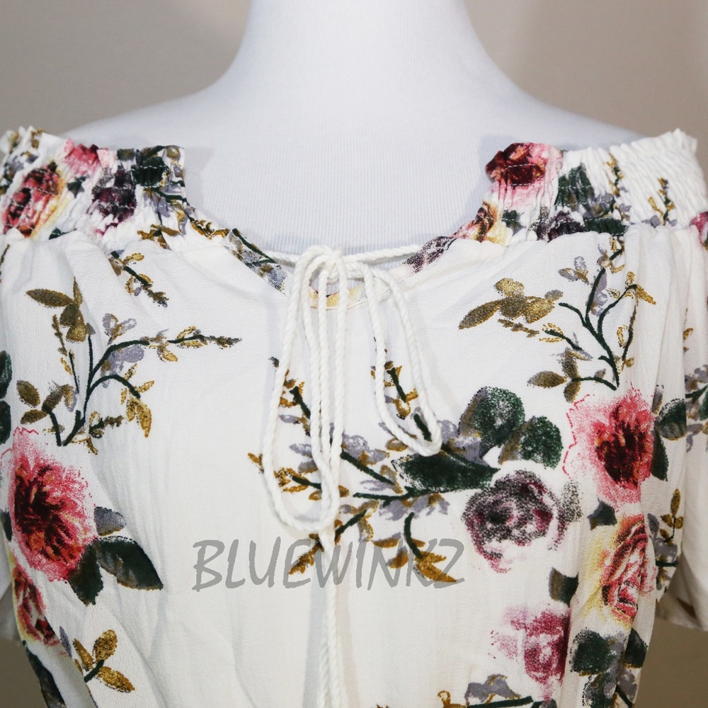 ***White Floral Romper - Picture 3 of 7